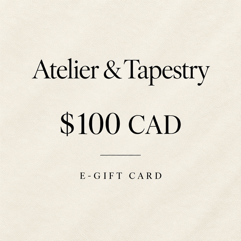 Atelier & Tapestry $100 CAD e-gift card