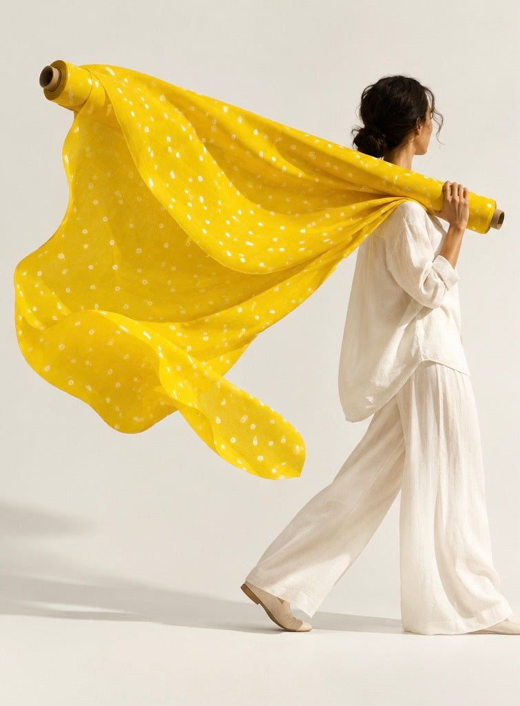 Bandhani-Tie & dyed fabric by metre