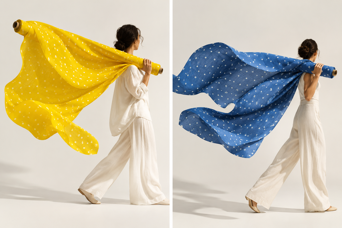 Bandhani-Tie & dyed fabric by metre
