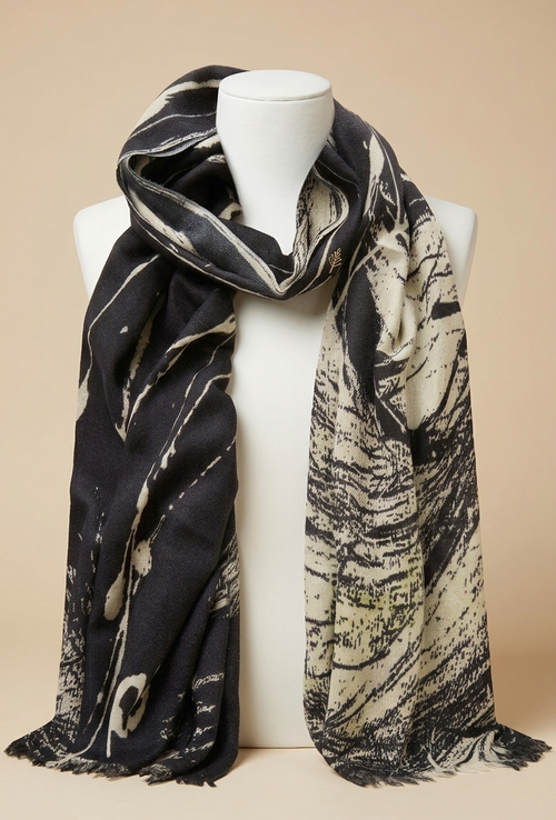 black organic scarf