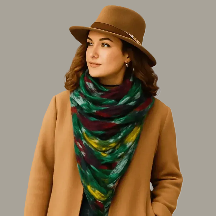 emerald purple scarf