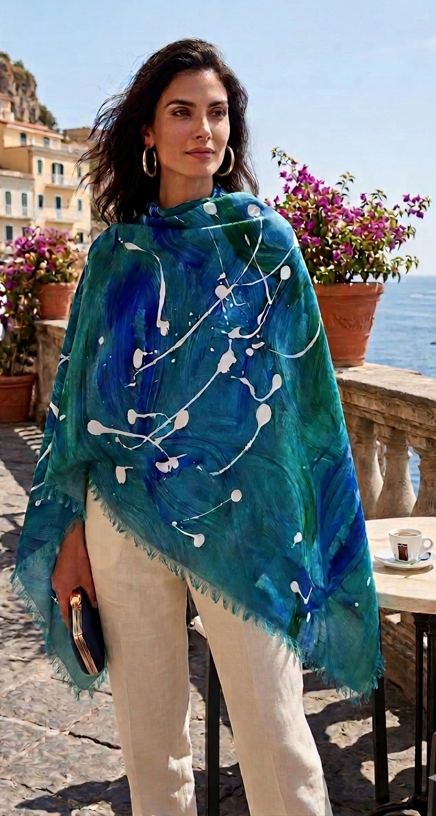 Coming soon-Blue Scarf | Sapphire Foam