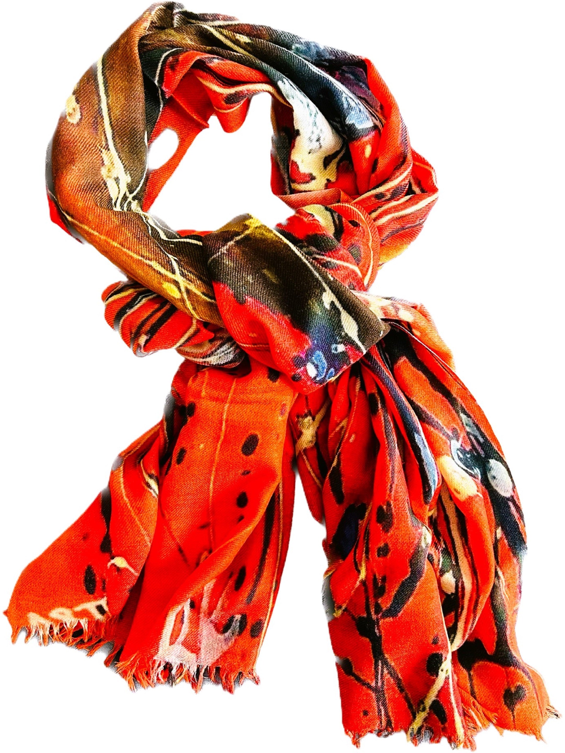 organic orange scarf