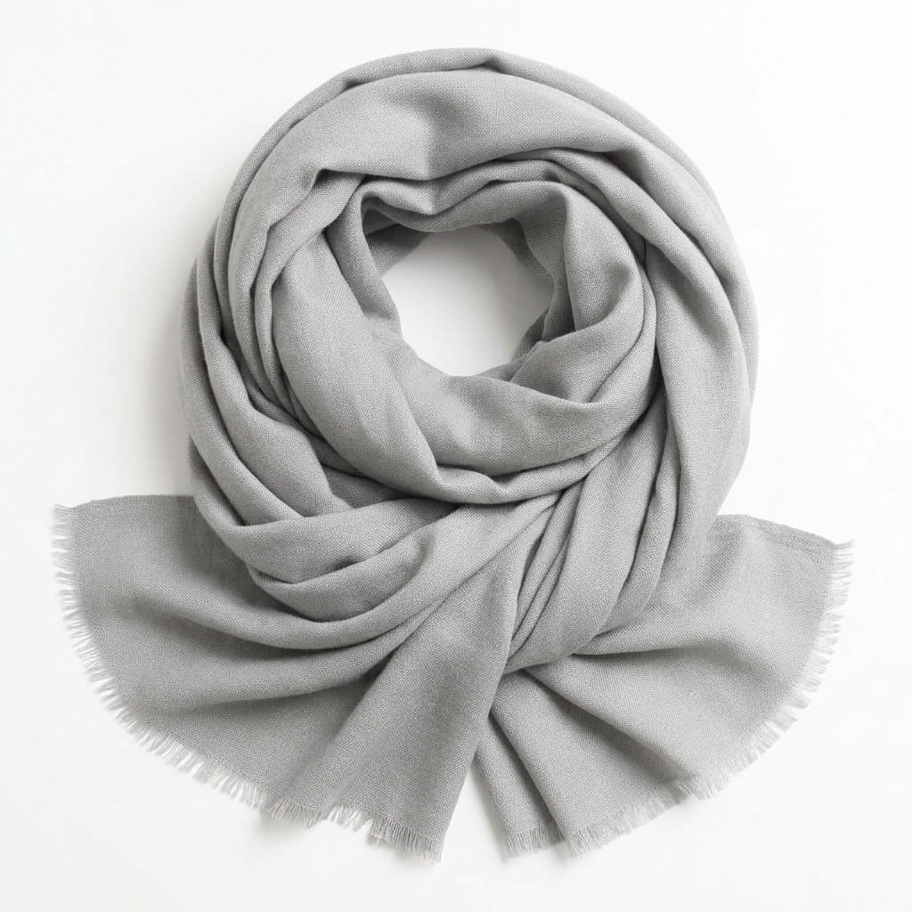 Grey organic scarf