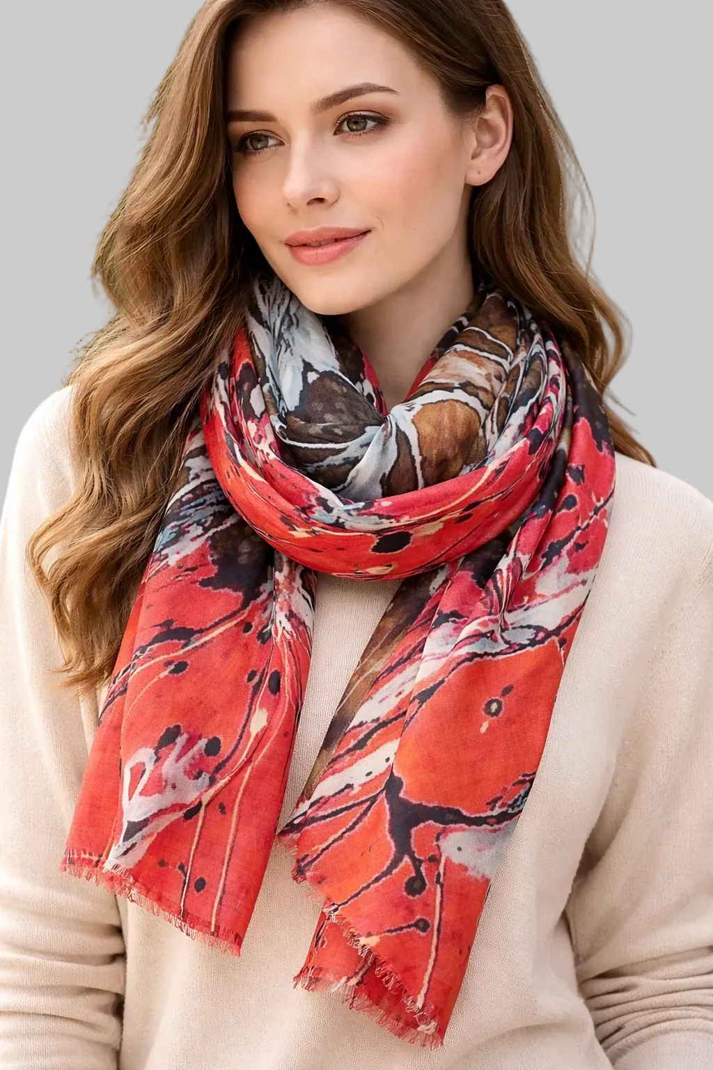 orange scarf
