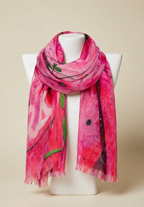 pink organic scarf