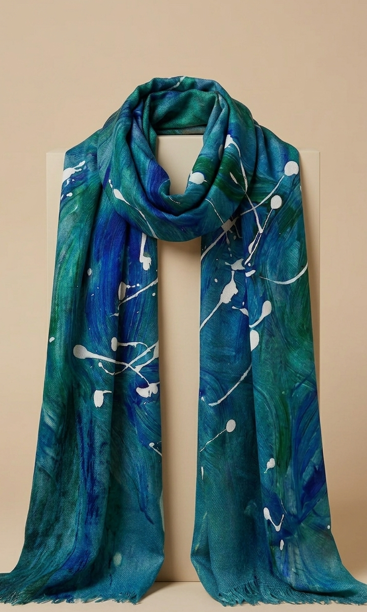 Coming soon-Blue Scarf | Sapphire Foam