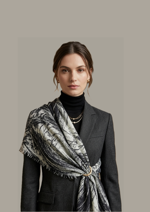 Black Scarf | Stardust Noir