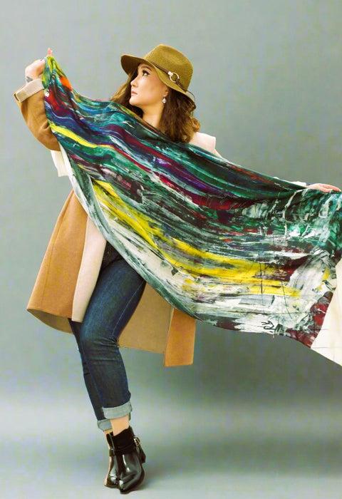 designer emerald scarf