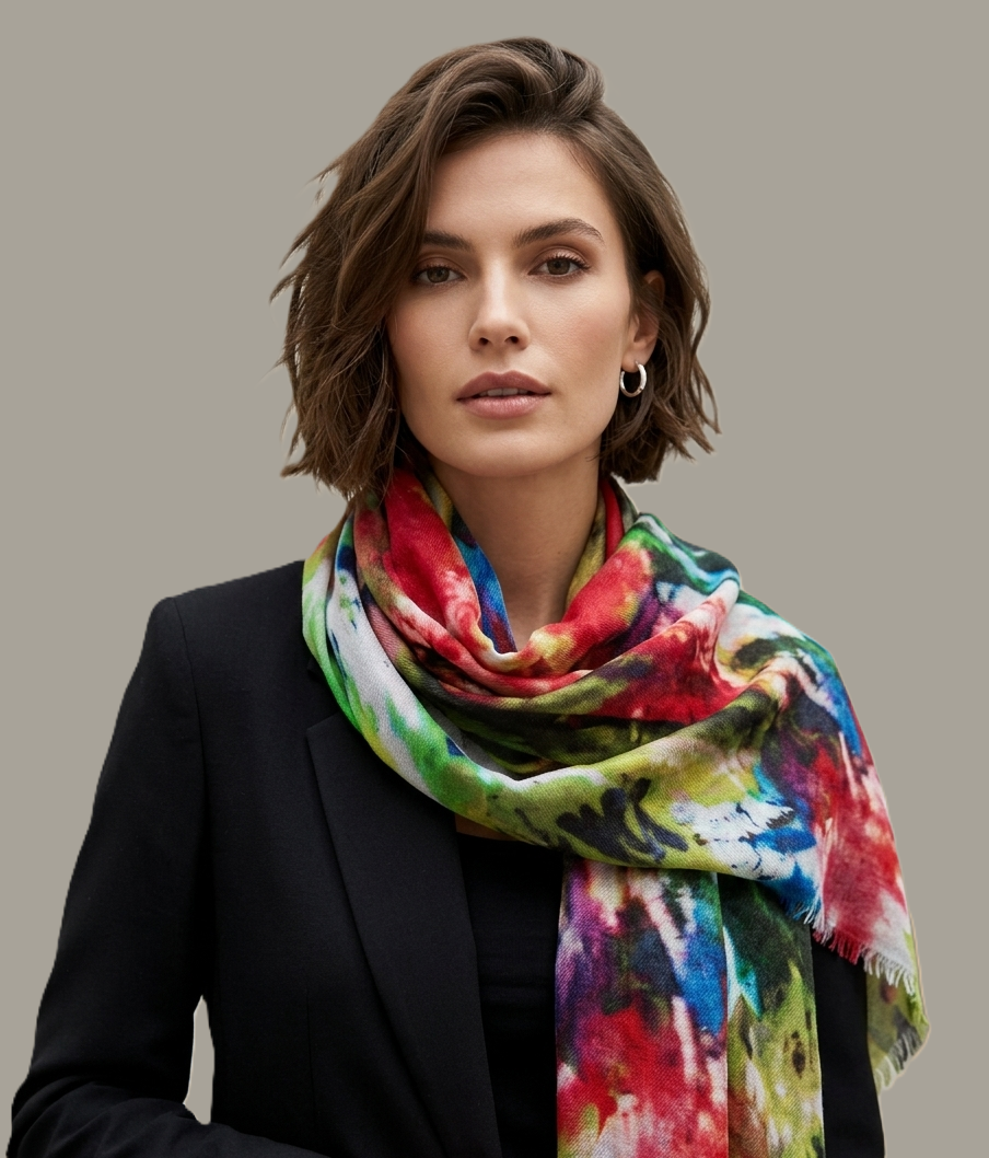 multi color designer scarf