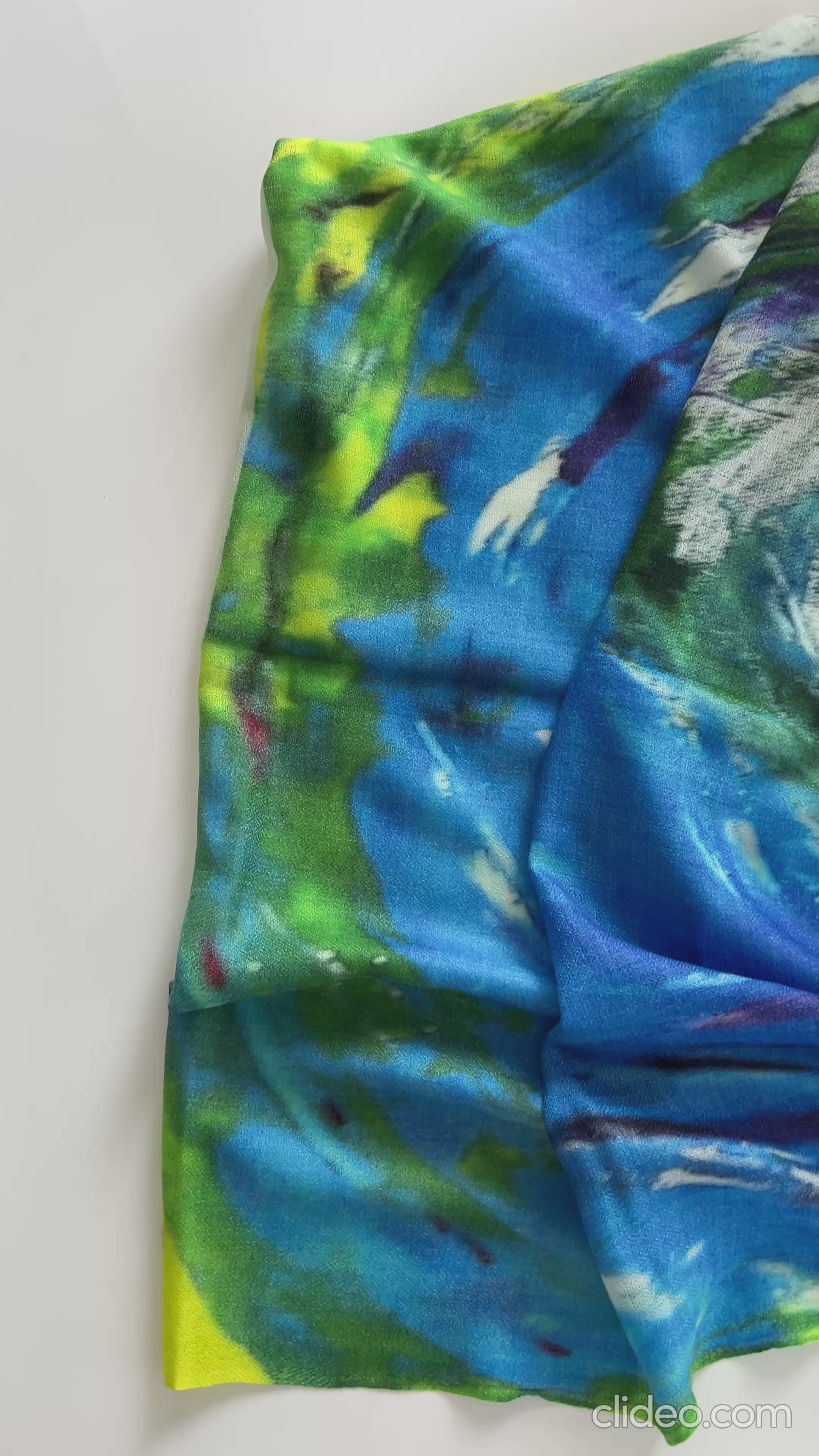 blue designer scarf