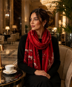 red scarf in style