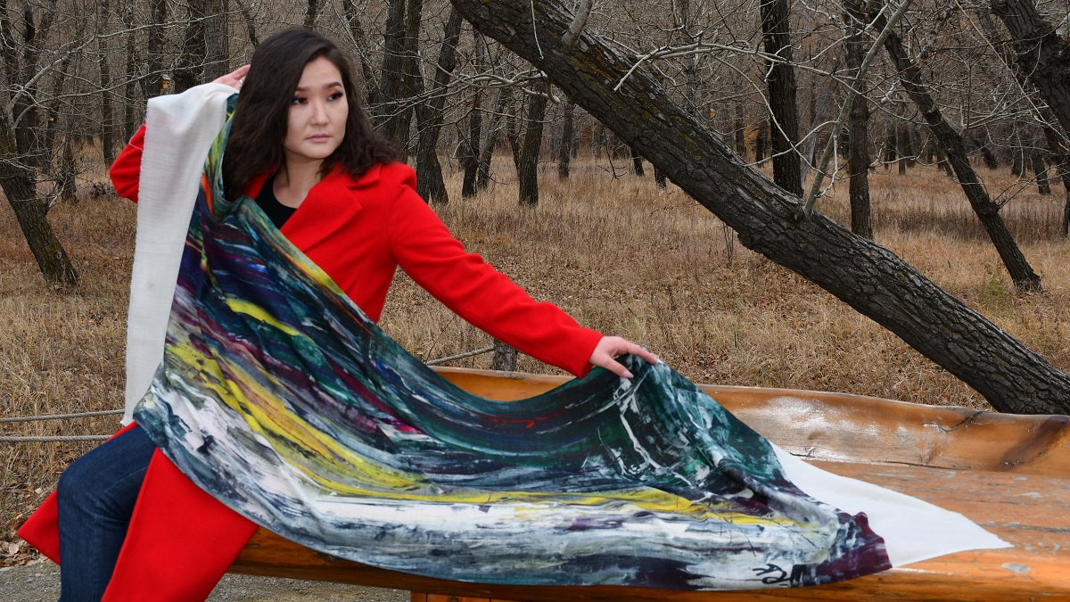 Designer multicolor scarf