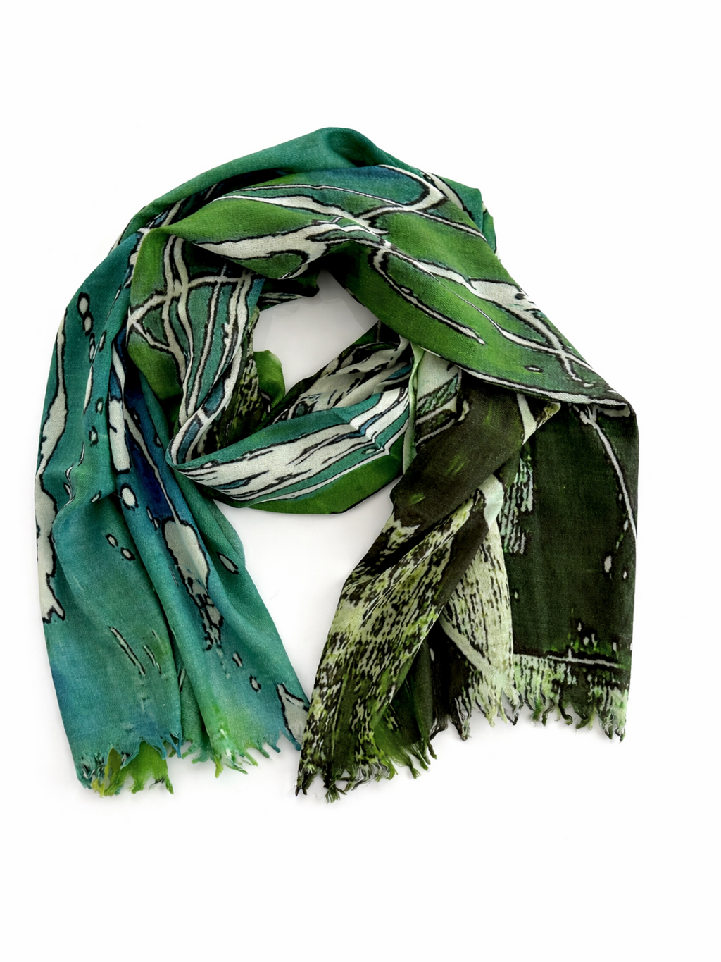 Green sustainable scarf