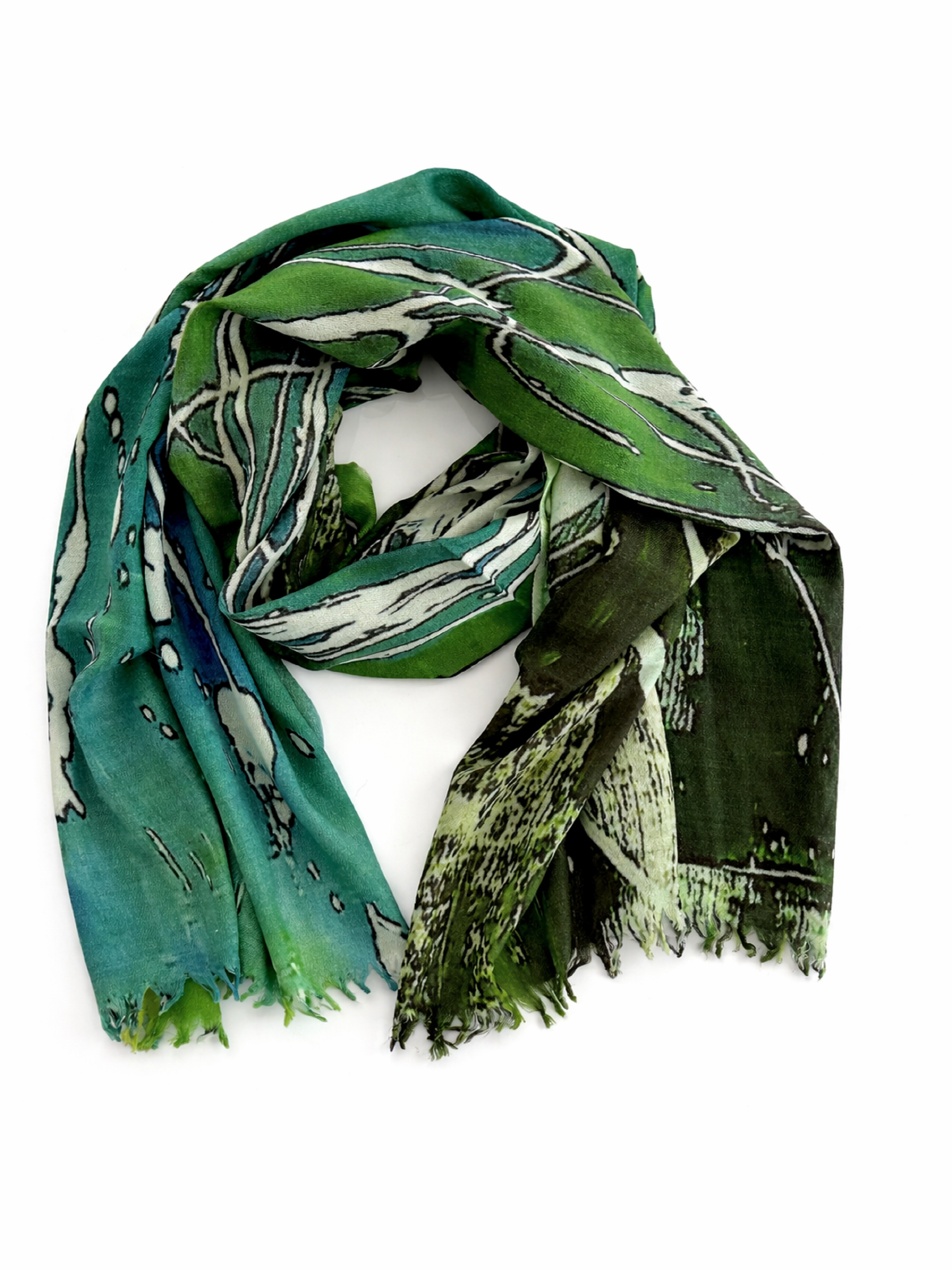 Green sustainable scarf